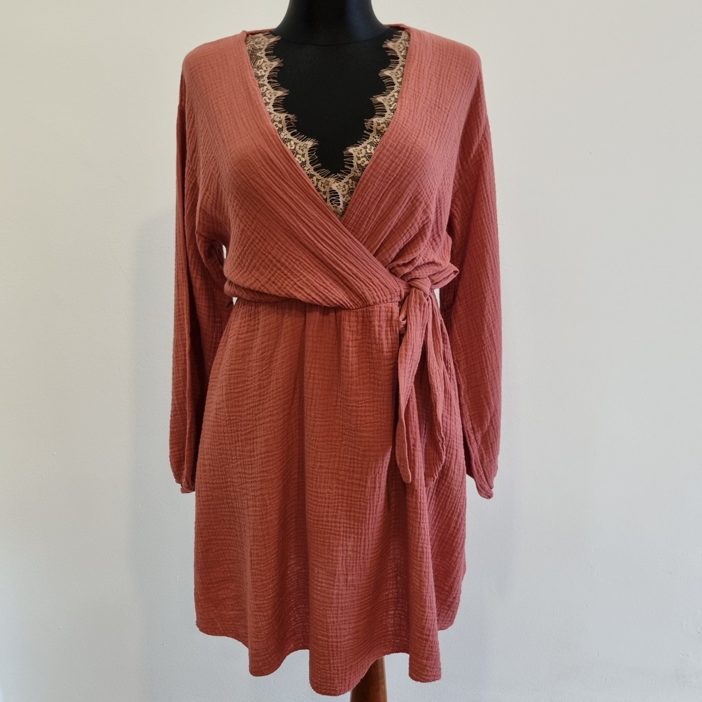 Musselin Kleid "Rio"- Terracotta