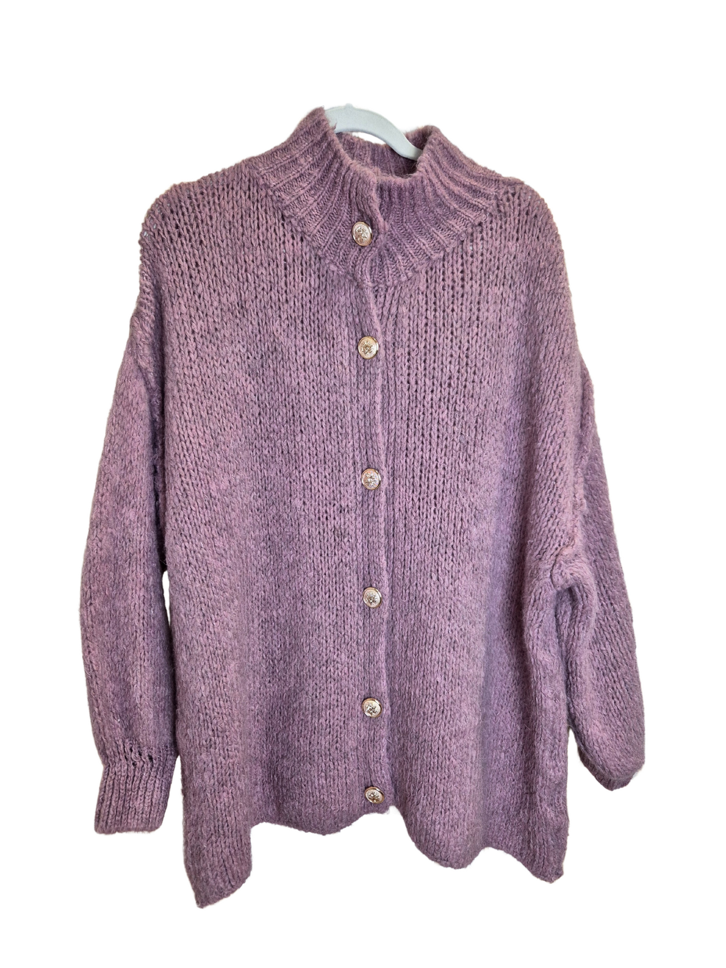 Oversized Strick Cardigan "CozyTimes"- Mauve