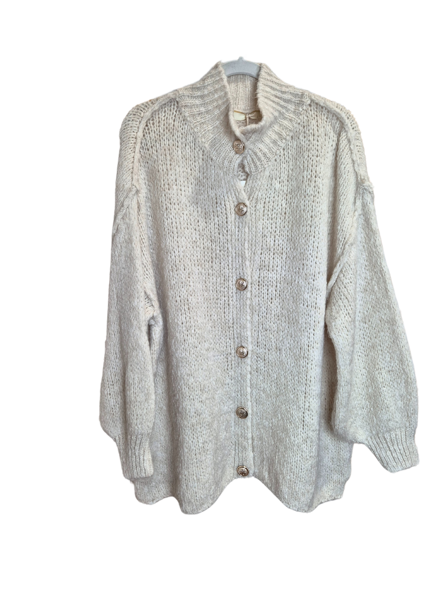 Oversized Strick Cardigan "CozyTimes"- Creme