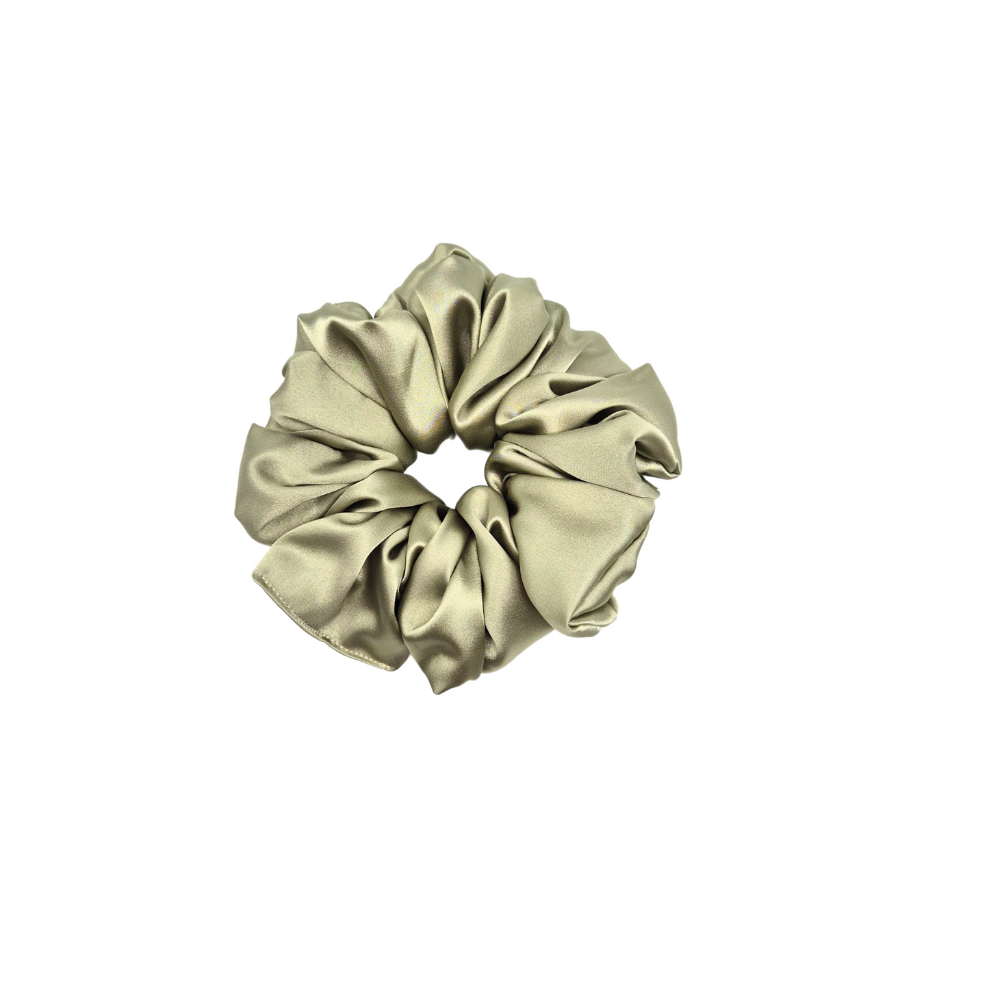 Satin Scrunchies- Altgrün