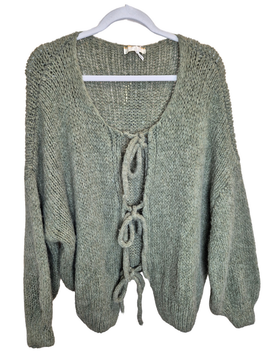 Oversized Cardigan mit Schleifen - "Florence"