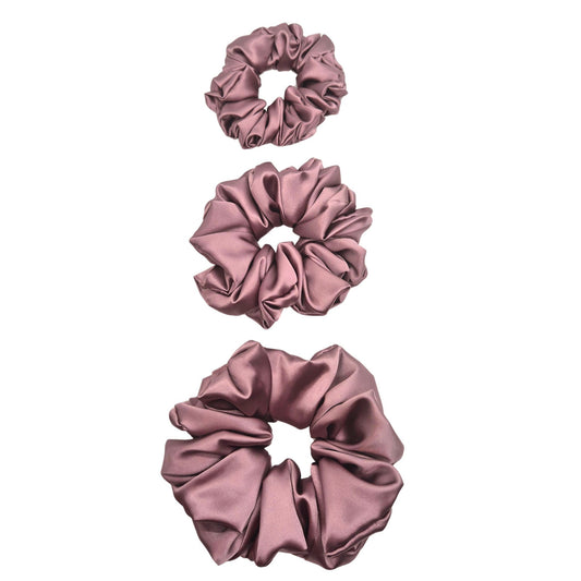 Satin Scrunchies- Mauve